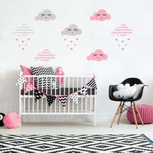 Adesivo de Parede Infantil Nuvens Chevron