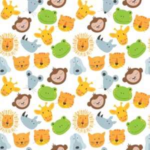 Papel de Parede Adesivo Infantil Safari