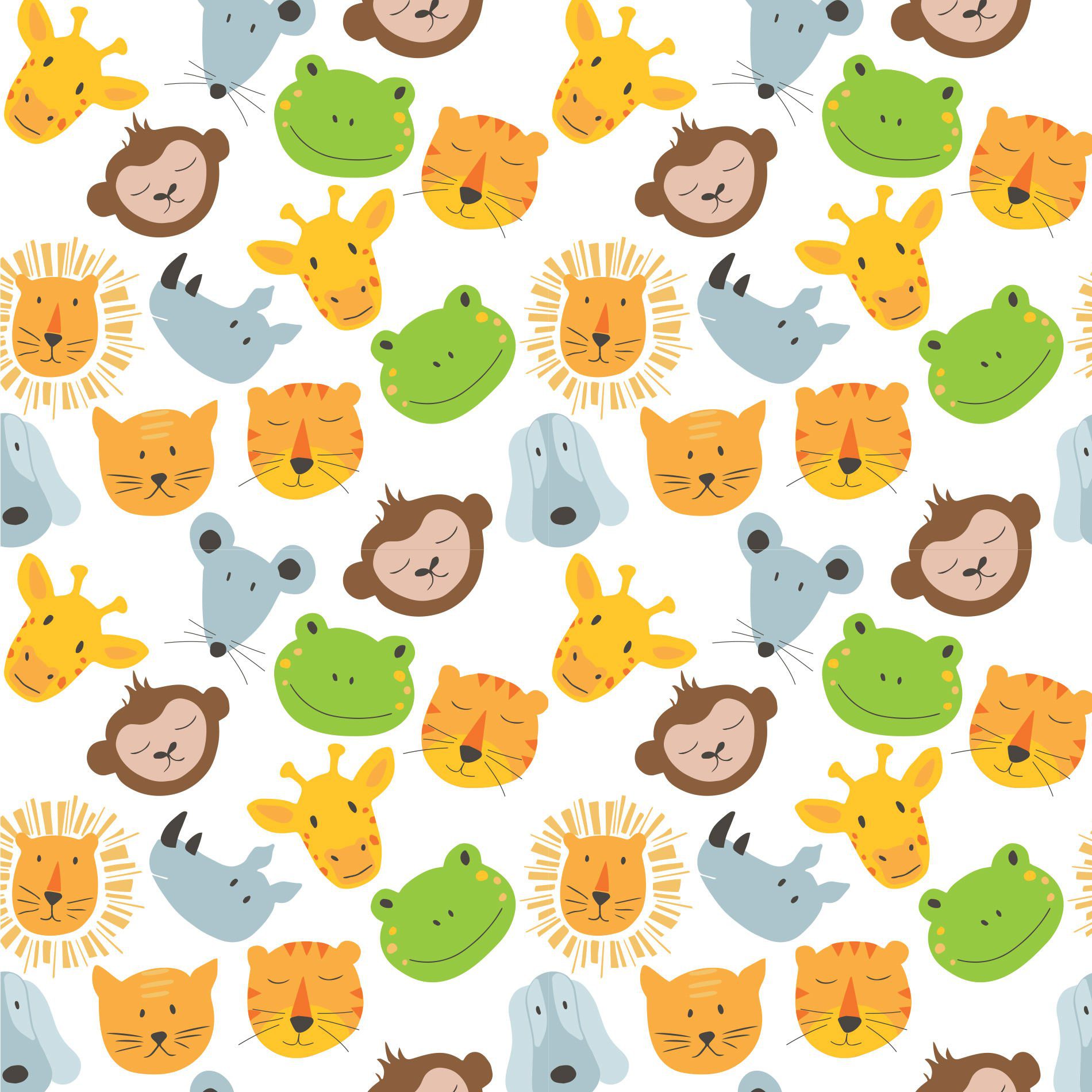 Papel de Parede Adesivo Infantil Safari