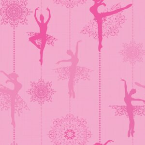 Papel de Parede Bailarina e Mandalas para Menina