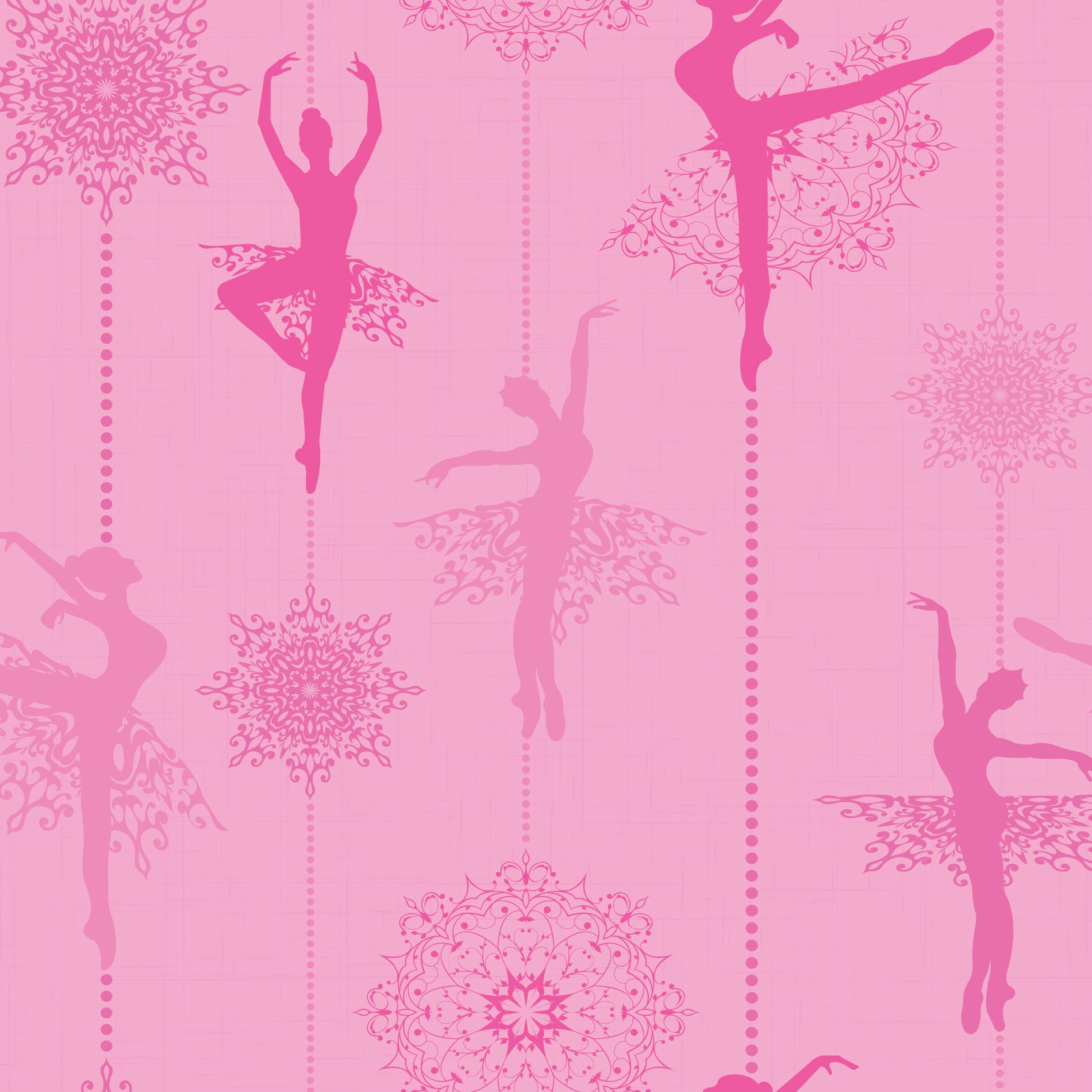 Papel de Parede Bailarina e Mandalas para Menina