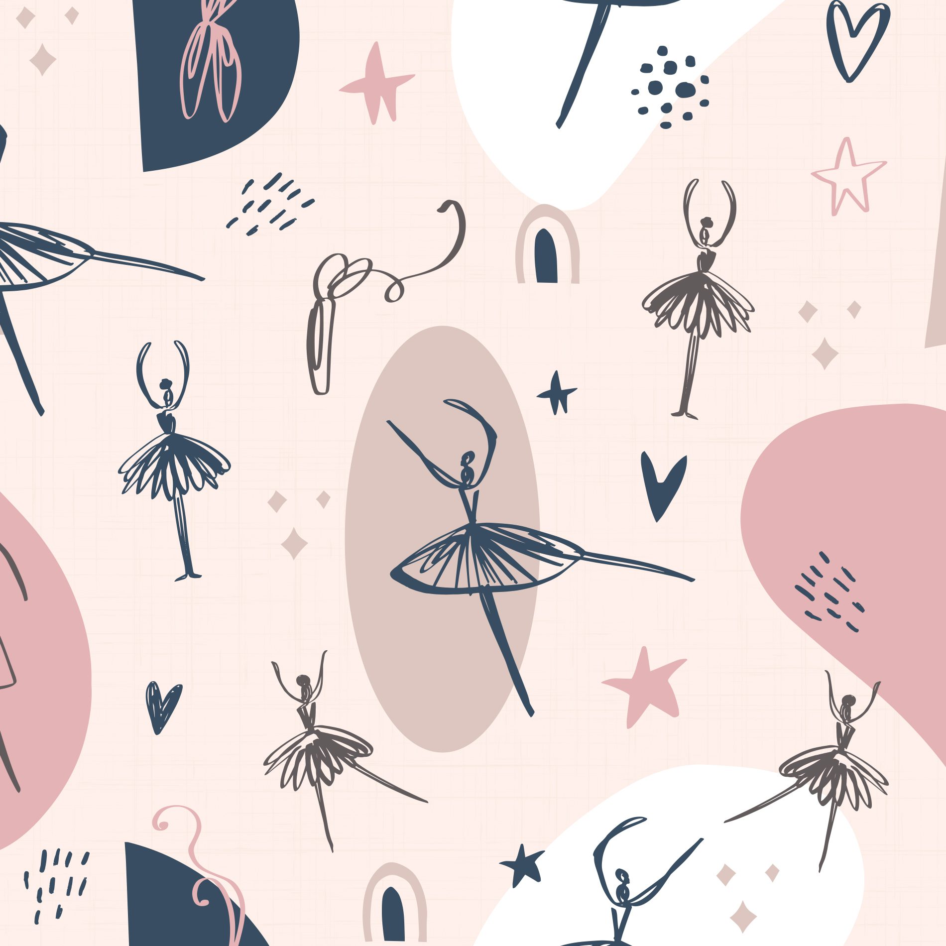 Papel de Parede Bailarina Minimalista Quarto Menina