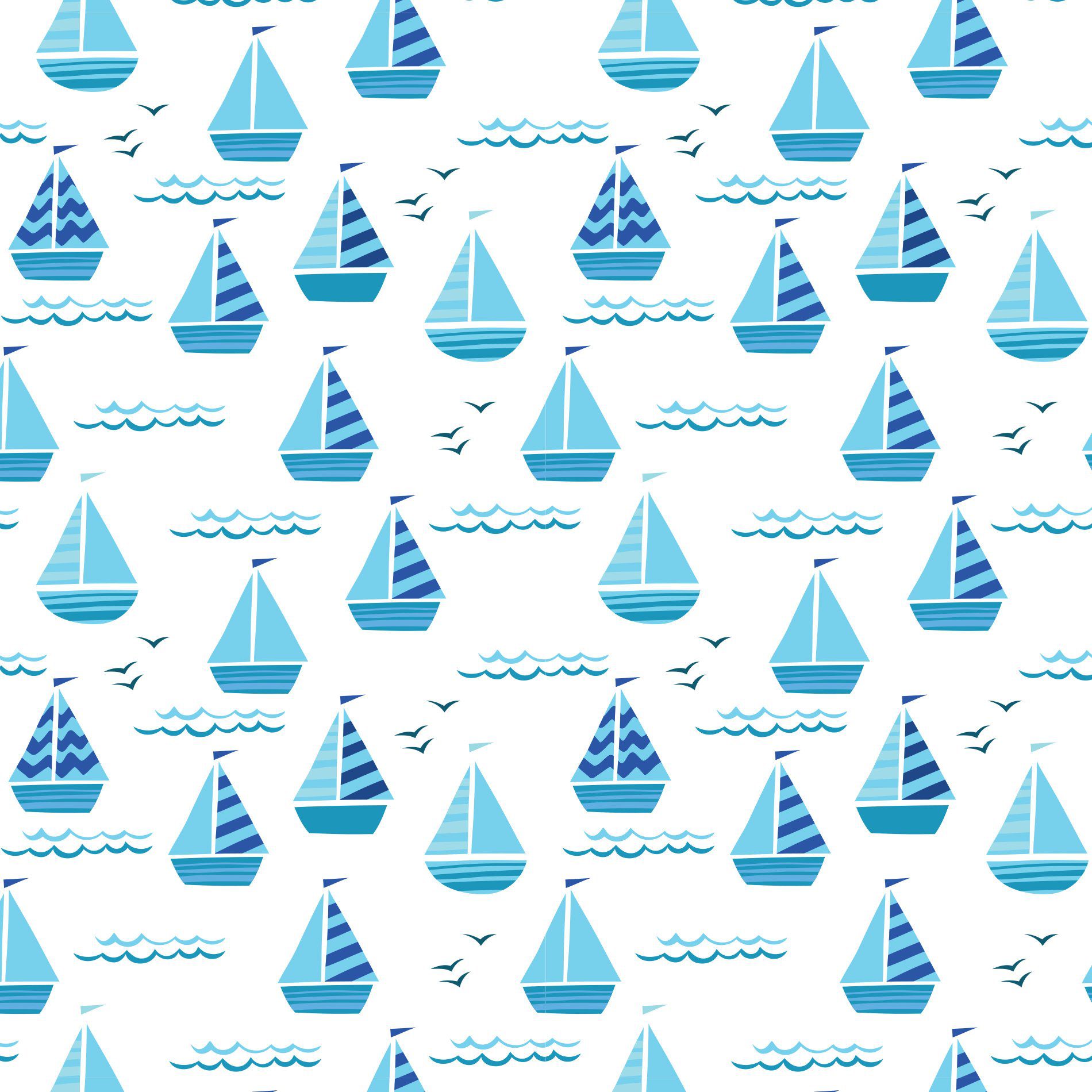 Papel de Parede Adesivo Texturizado Infantil Barquinhos