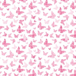 Papel de Parede Borboletas Rosa