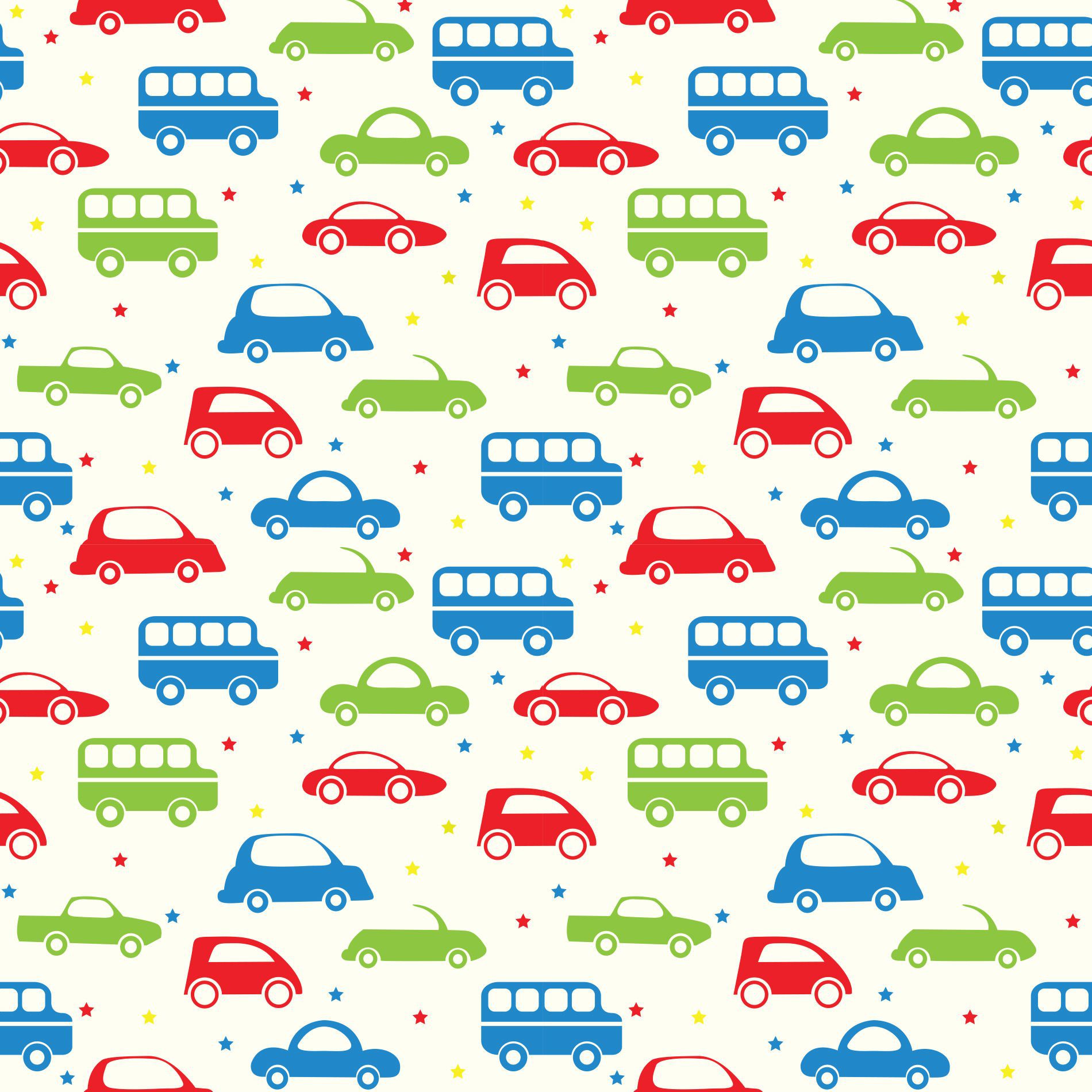 Papel de Parede Adesivo Infantil Carrinho
