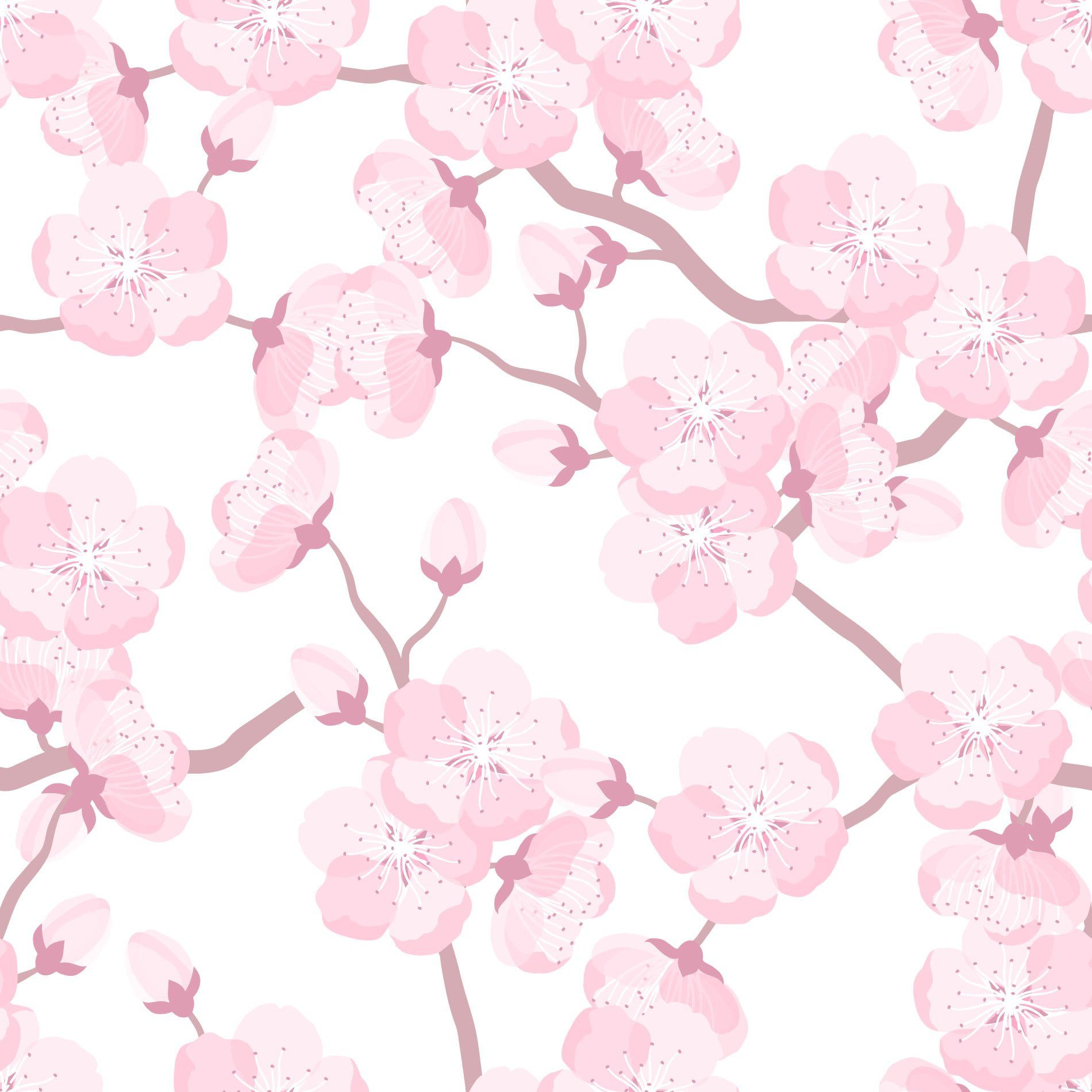 Papel de Parede Adesivo Flor de Cerejeira