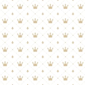 Papel de Parede Adesivo Texturizado Coroa Dourada