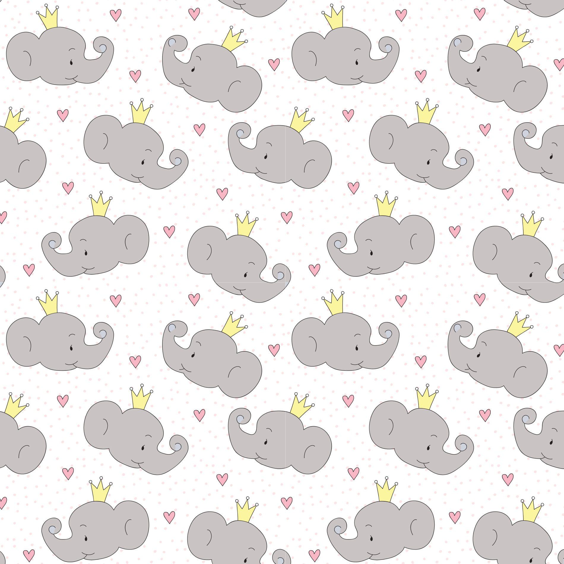 Papel de Parede Adesivo Infantil Elefante