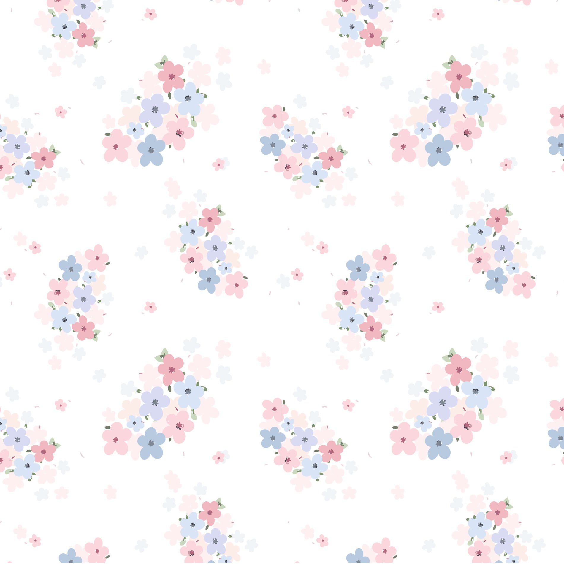 Papel de Parede Adesivo Infantil Flores