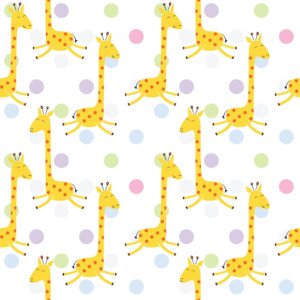 Papel de Parede Adesivo Infantil Girafa