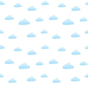 Papel de Parede Adesivo Infantil Nuvens