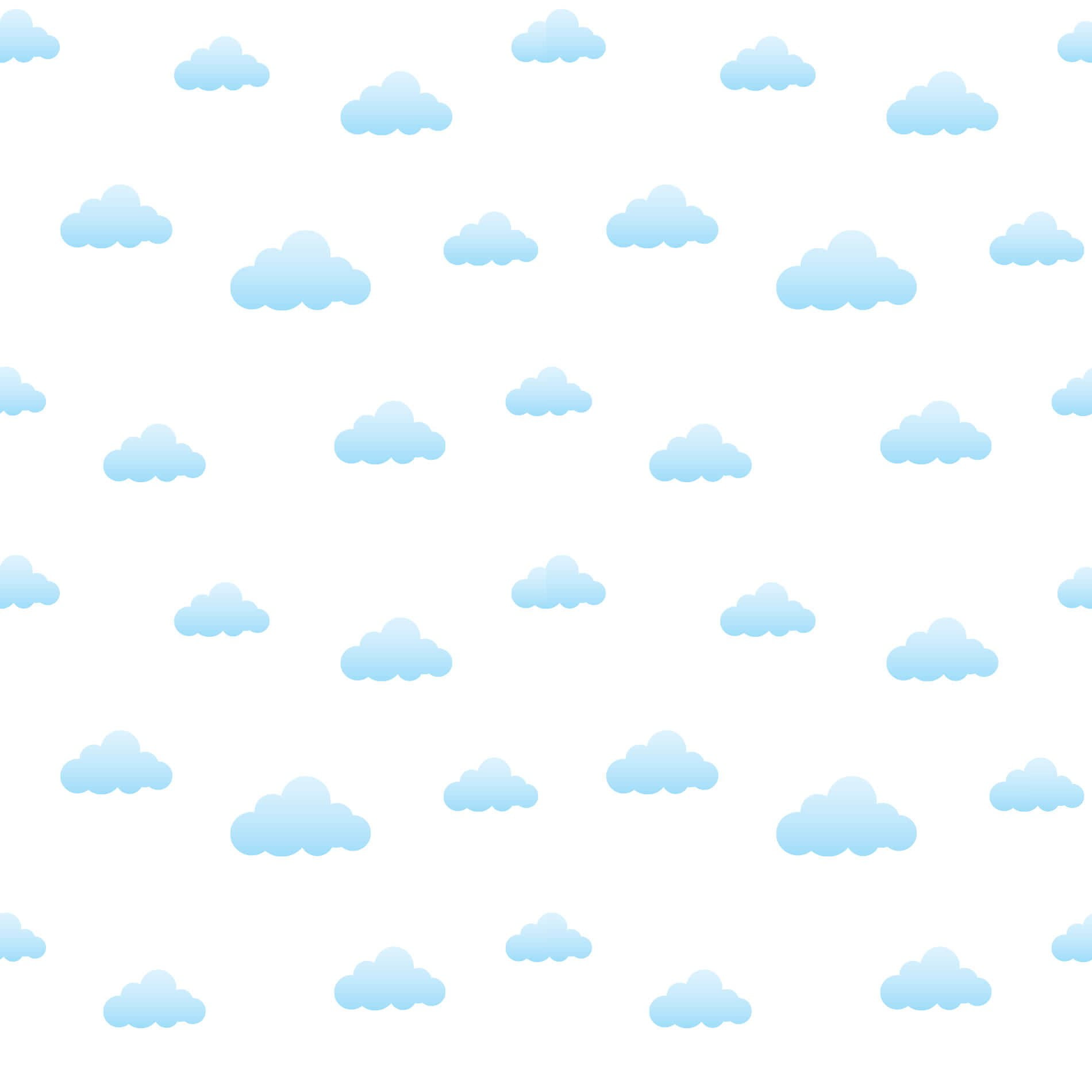 Papel de Parede Adesivo Infantil Nuvens