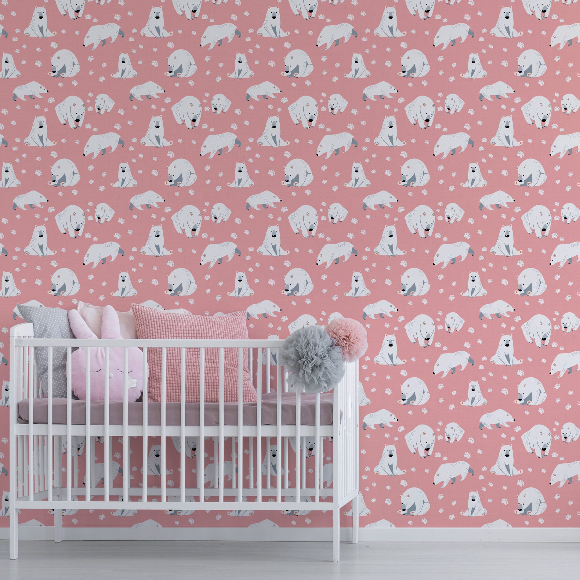Papel de Parede para Quarto de Menina Urso Polar