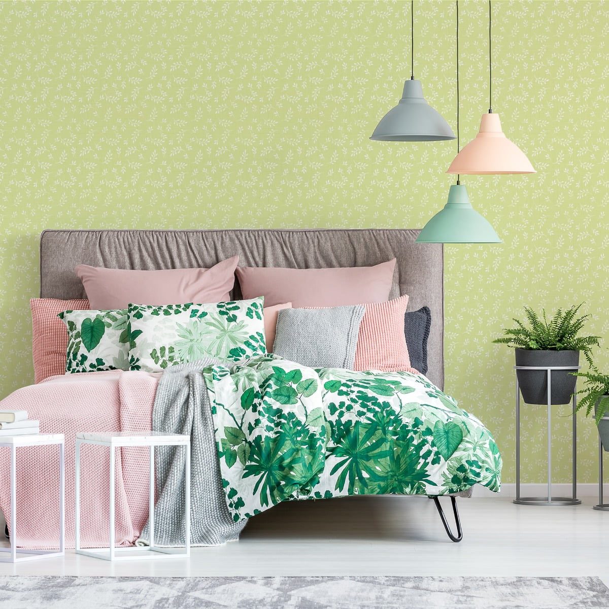 Papel de Parede Verde Galhos