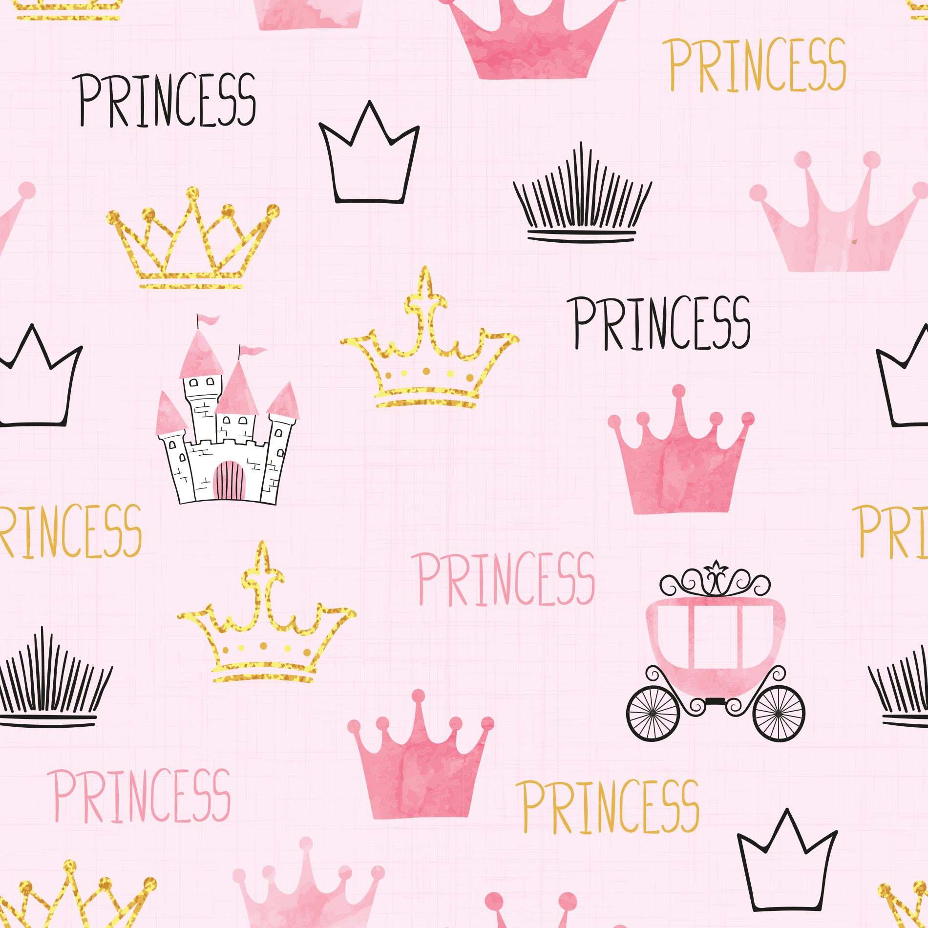 Papel de Parede Infantil Princesa