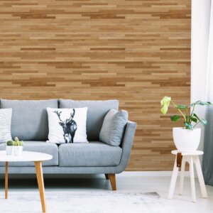 Papel de Parede Madeira Linear Horizontal Adesivo