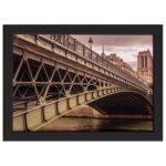 Quadro Foto Paris Ponte Moldura Preta 33x43cm