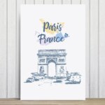 Placa Decorativa Paris Arco do Triunfo França MDF 20x30
