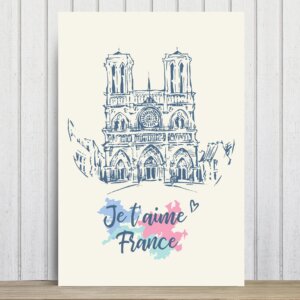 Placa Decorativa Paris Notre Dame MDF