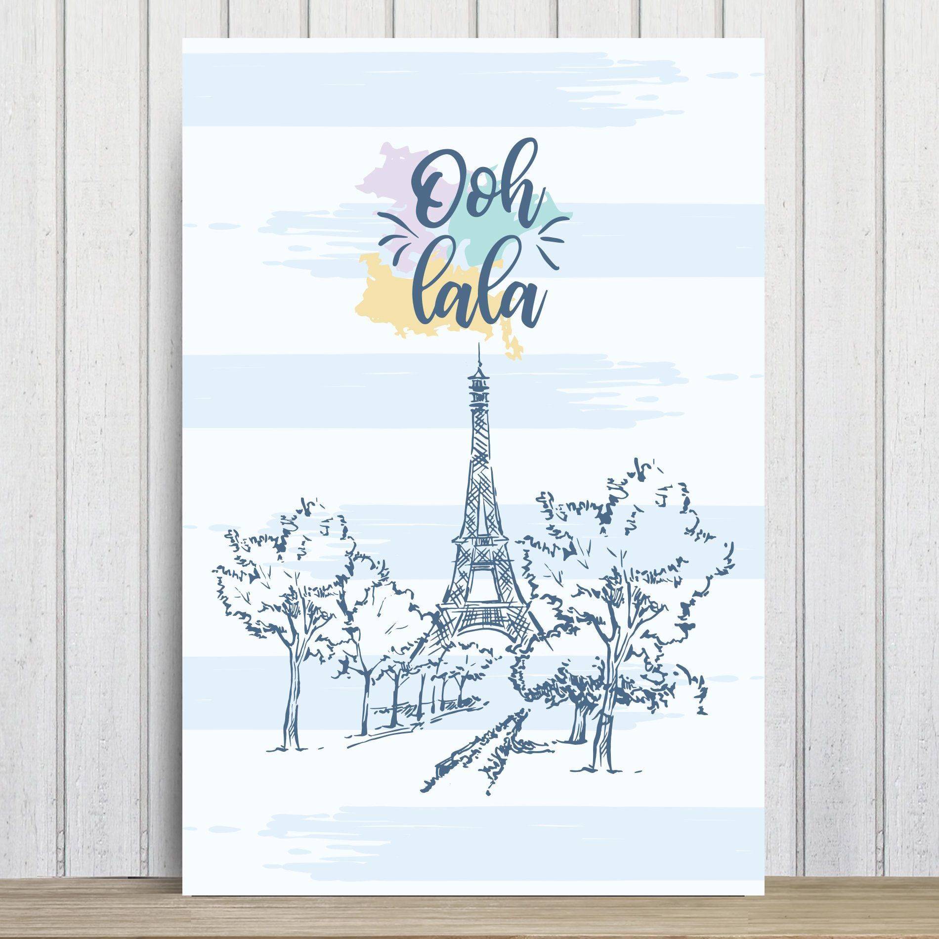 Placa Decorativa Paris França Oolala MDF