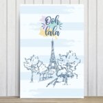 Placa Decorativa Paris França Oolala MDF 30x40