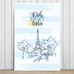Placa Decorativa Paris França Oolala MDF