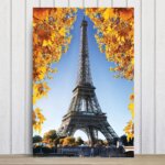 Placa Decorativa Foto Paris Torre Eiffel e Flores MDF 20x30