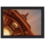 Quadro Foto Paris Torre Eiffel Sol Moldura Preta 33x43cm