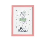 Quadro Frase Pequena Bailarina Moldura Rosa 22x32cm
