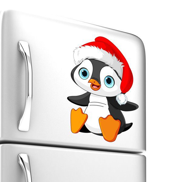 Adesivo de Geladeira e Parede Pinguim Natal