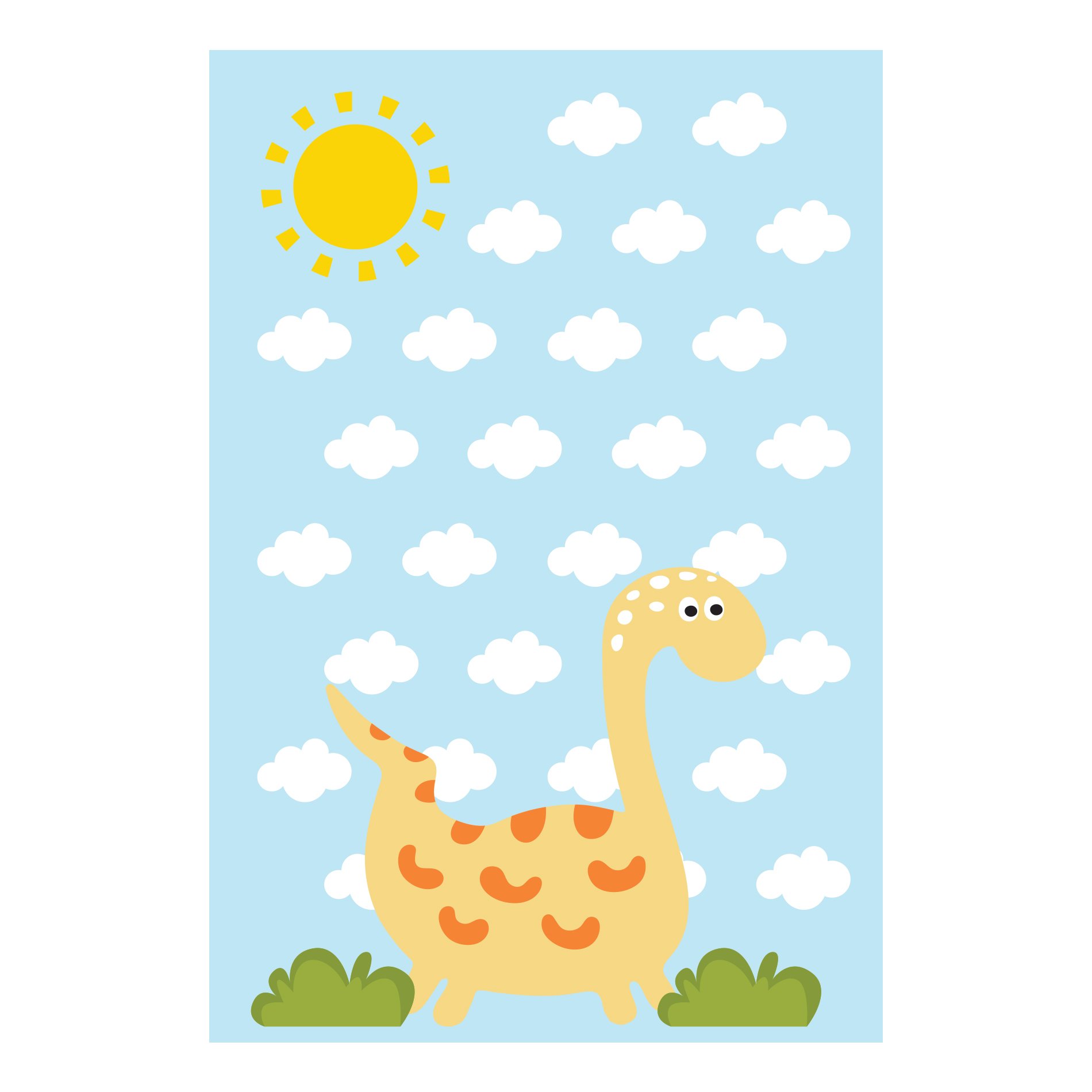 Kit Placa Decorativa Infantil Dinossauro Baby 2 4un 30x40cm