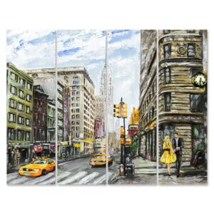 Placa Painel Decorativa em MDF Foto Cidade Táxi