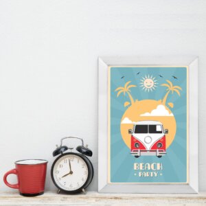 Quadro Vintage Kombi Verão