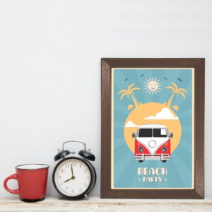 Quadro Vintage Kombi Verão