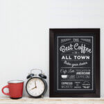 Quadro Cozinha e Bar Café Best Coffee 22x32cm Moldura Preta