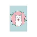 Placa Decorativa MDF Animais Amigos Lhama 30x40cm