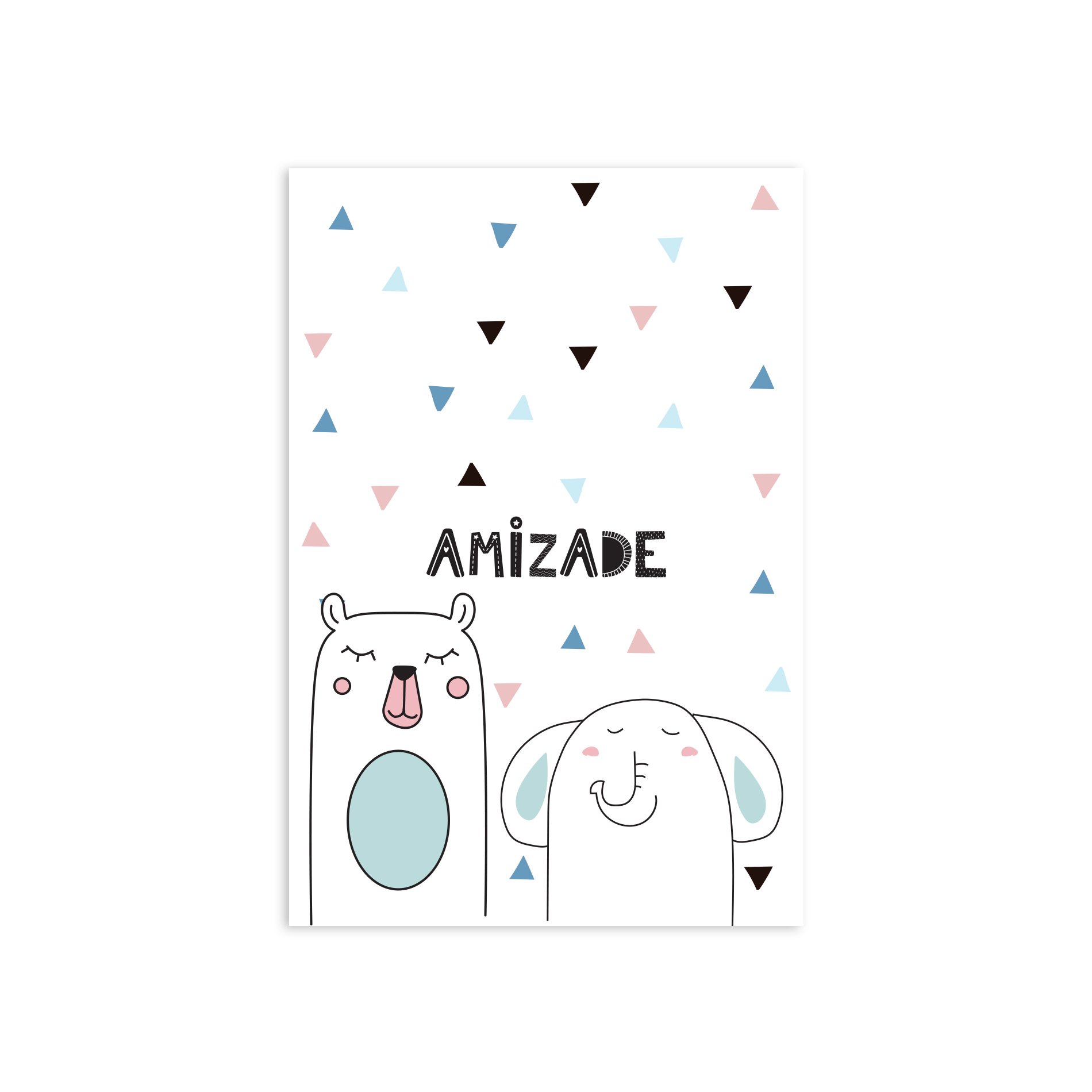 Placa Decorativa MDF Animais Amigos Urso 30x40cm