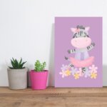 Placa Decorativa MDF Bailarina Zebra 30x40cm