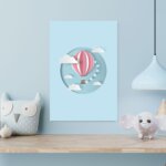 Placa Decorativa Balão Praia Infantil 30x40cm