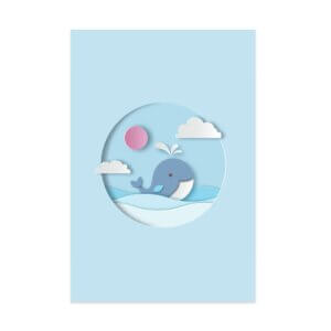 Placa Decorativa Baleia Praia Infantil 20x30cm,Placa Decorativa Baleia Praia Infantil 20x30cm