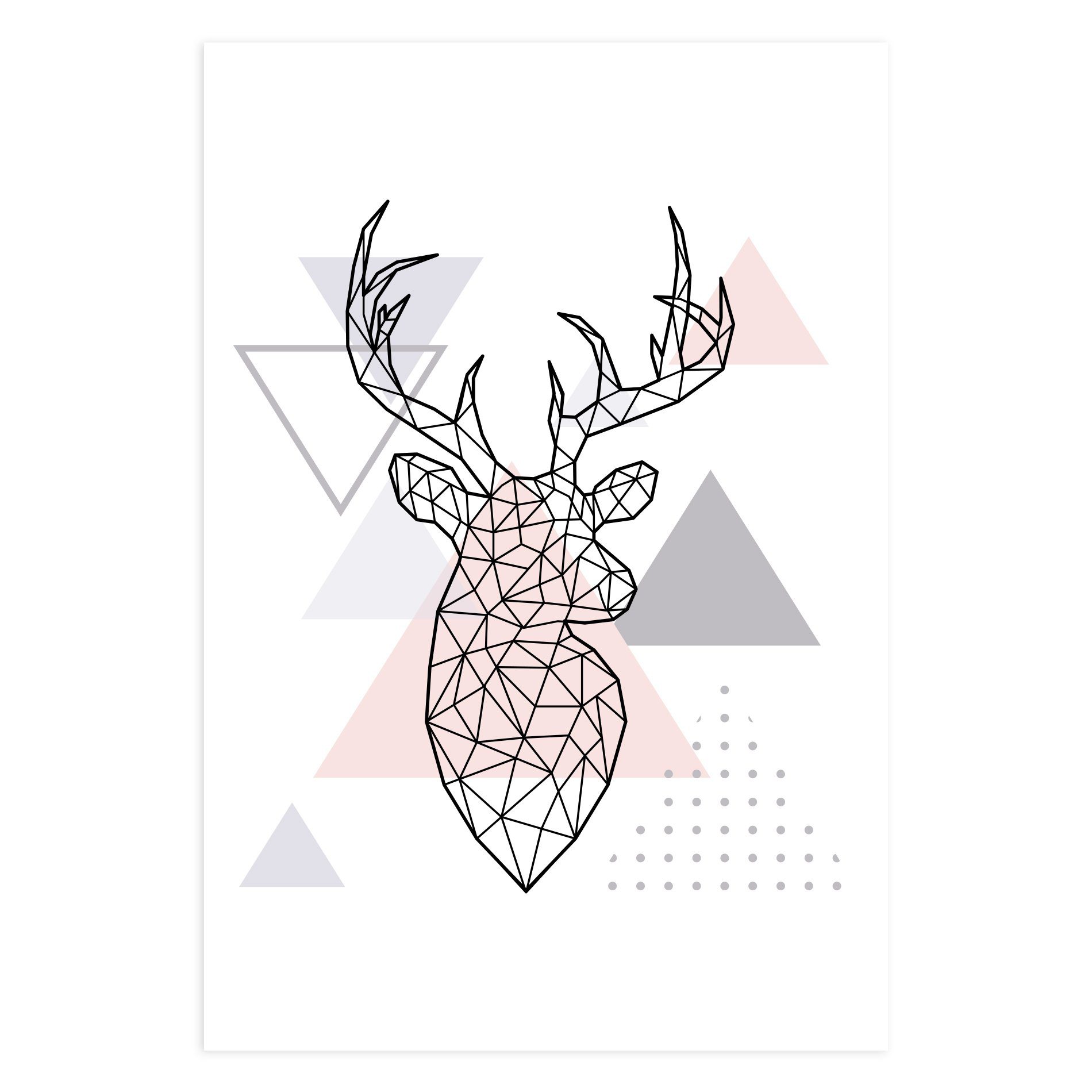 Placa MDF Decoração Minimalista Cabeça de Alce