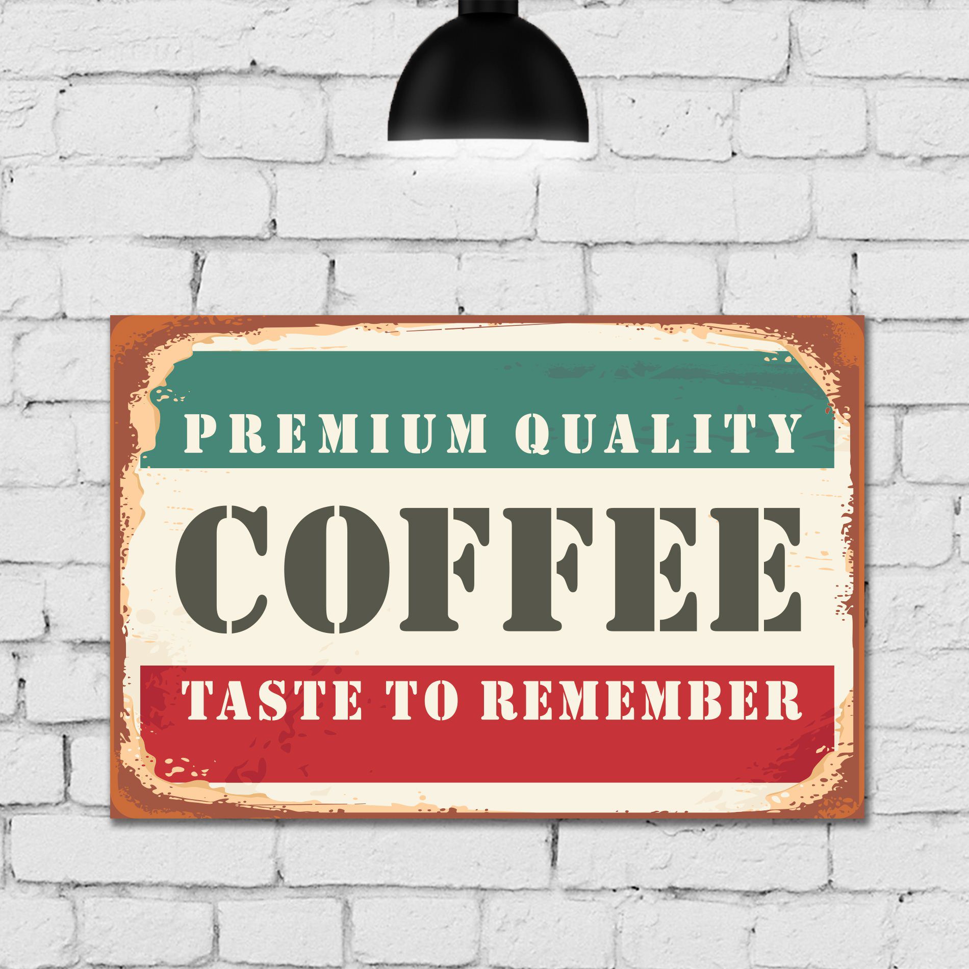 Placa Decorativa Vintage Cozinha Premium Café