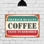 Placa Decorativa Vintage Cozinha Premium Café 30x40cm