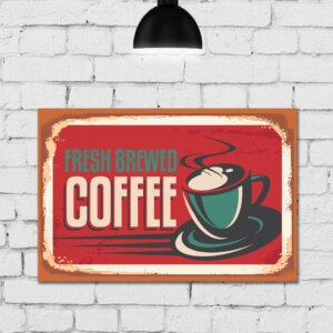 Placa Decorativa Vintage Cozinha Fresh Café 20x30cm