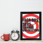 Quadro Decorativo com Moldura Preta Objetivos 33x43cm