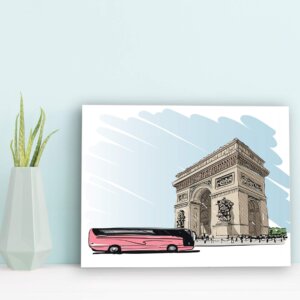 Placa Decorativa MDF Arco do Triunfo Paris Gravuras