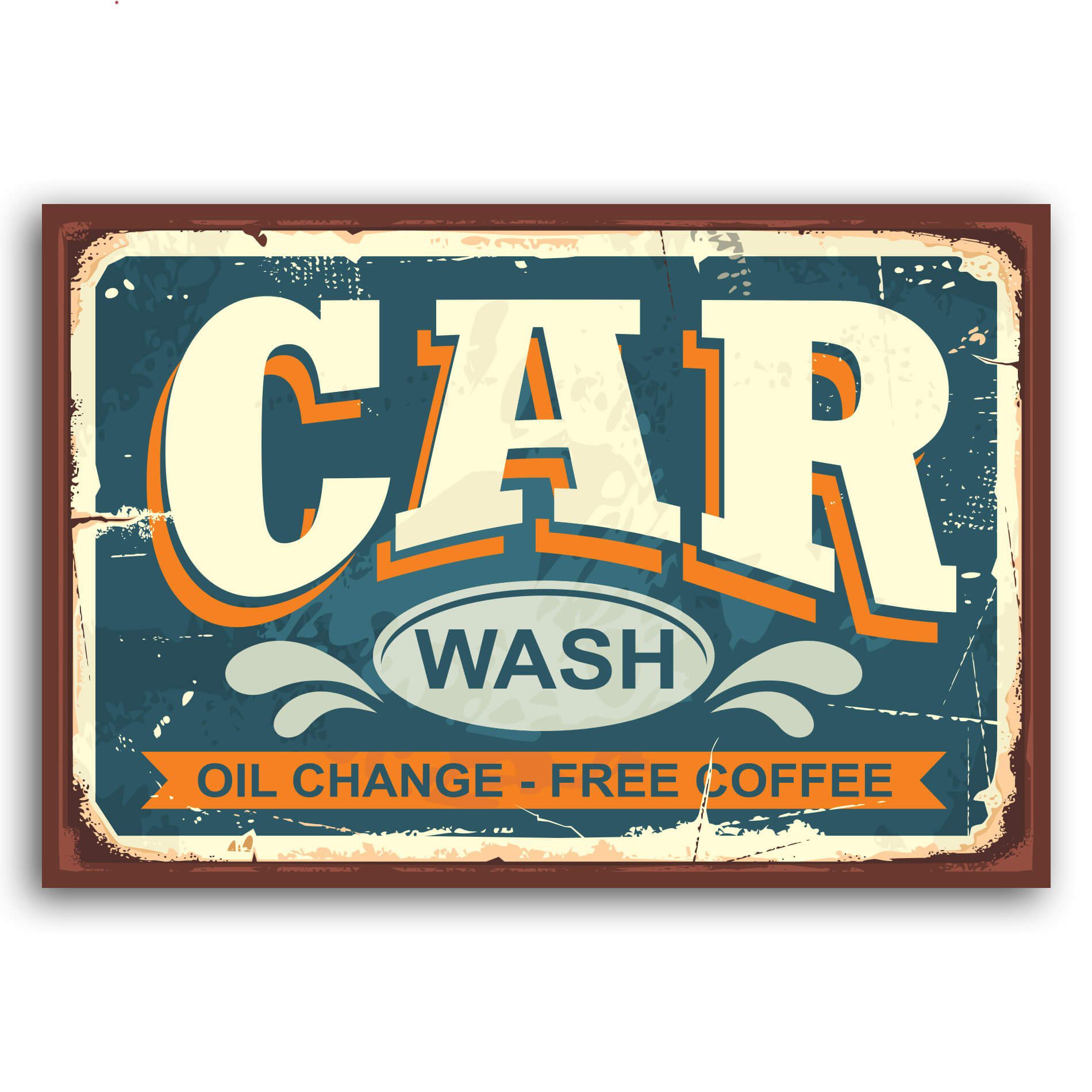 Placa Decorativa Vintage Carros Car Wash