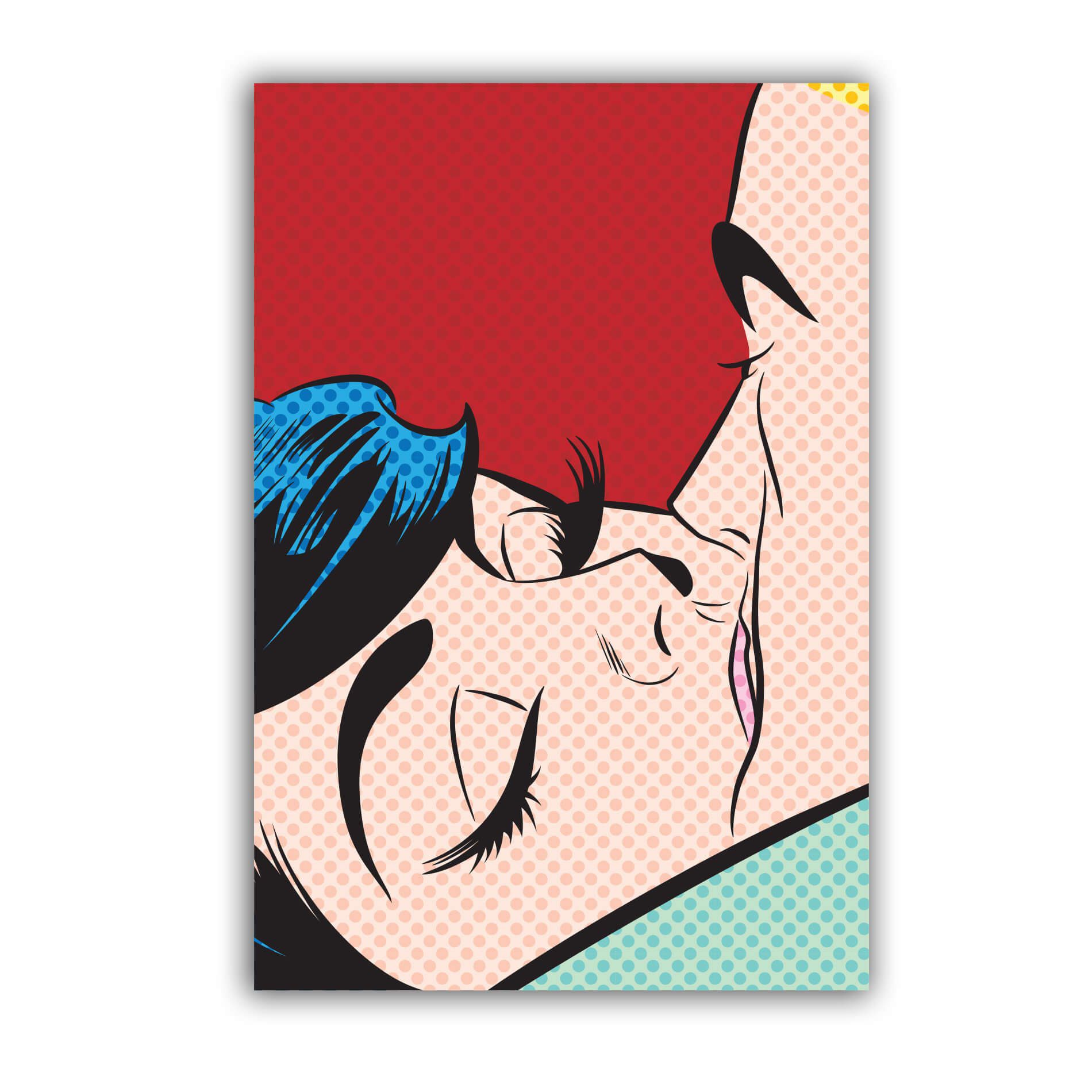 Placa Decorativa Vintage Romântica Beijo Casal