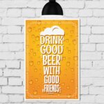 Placa Decorativa MDF Cerveja com Amigos