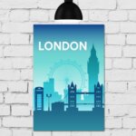 Placa Decorativa Londres MDF Cidades Viagem 20x30cm